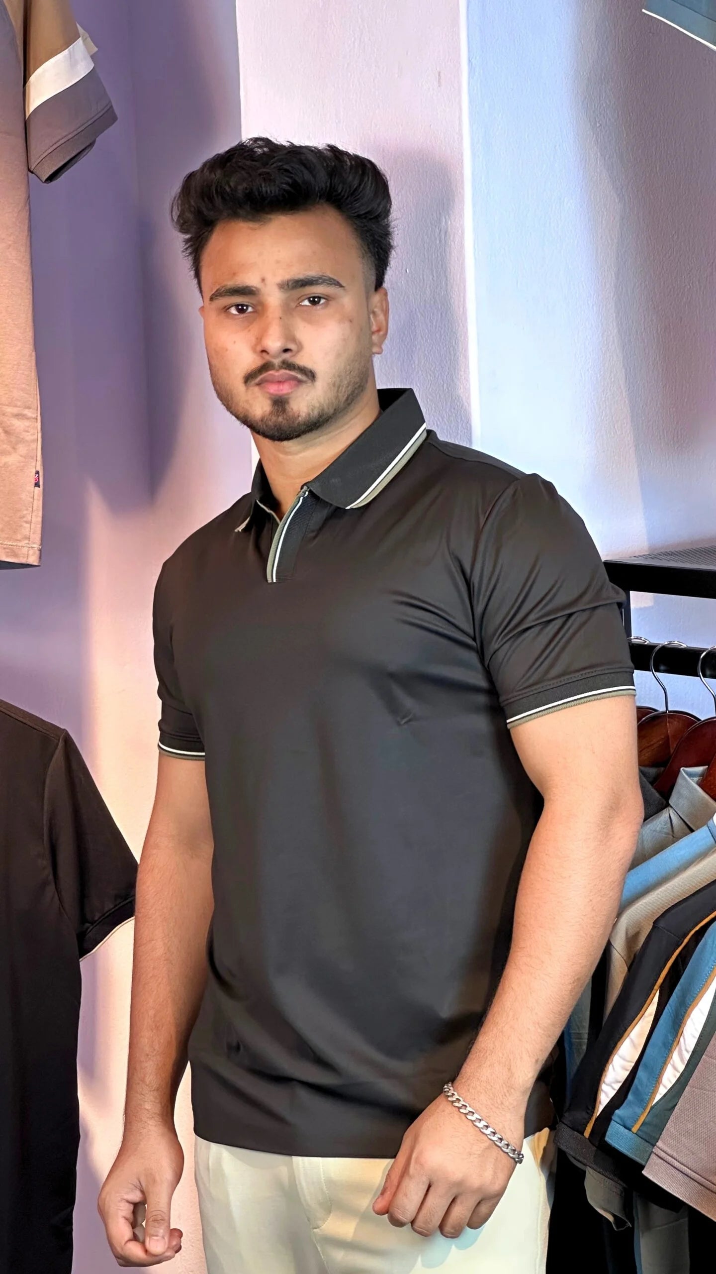 T SQUAD POLO T-SHIRT - BLACK