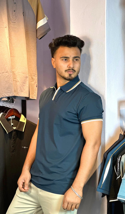 T SQUAD POLO T-SHIRT - Deep ASH