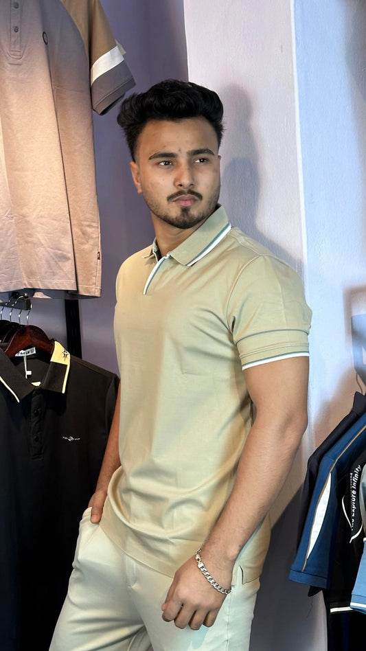 T SQUAD POLO T-SHIRT - GREY