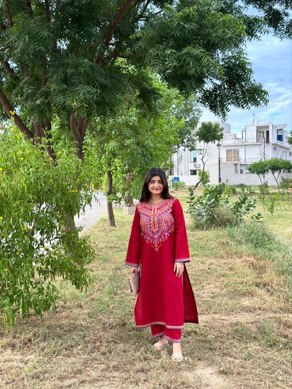 Pk Two pieces set (Red)